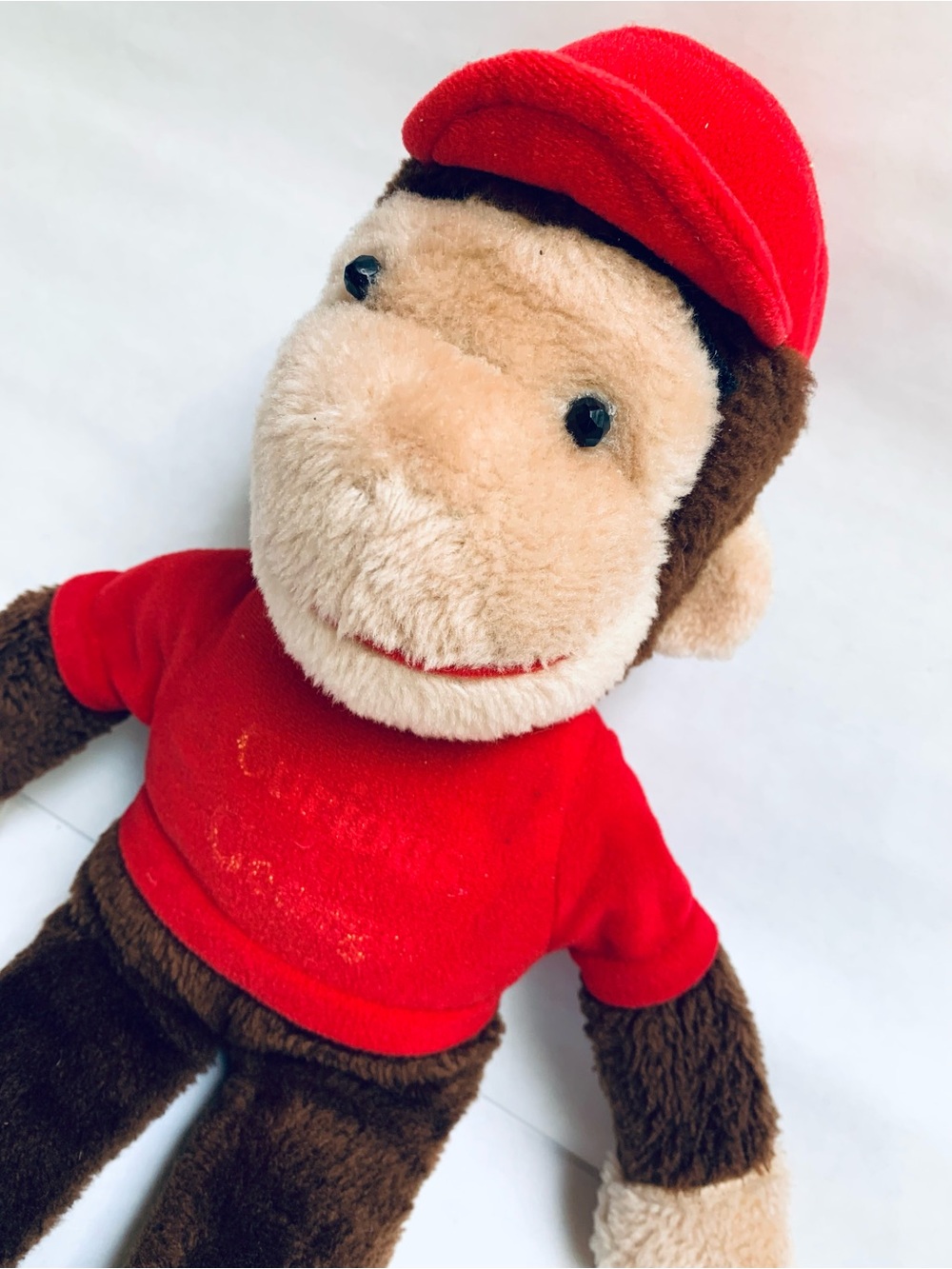 Vintage Curious George Monkey Knickerbocker 14" Plush 1970s Korea